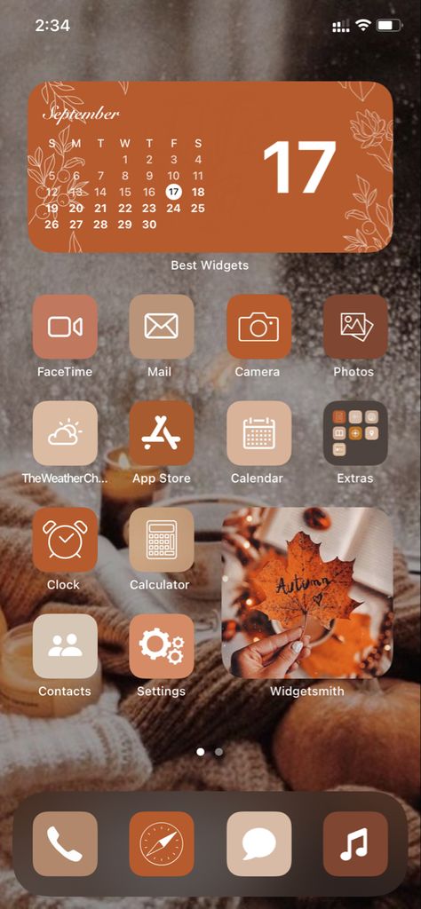 Autumn Home Screen, Fall Ios, Apple Notebook, Dope Wallpaper Iphone, Home Screen Aesthetic, Aesthetic Home Screen, Screen Aesthetic, Iphone Features, Apple Technology