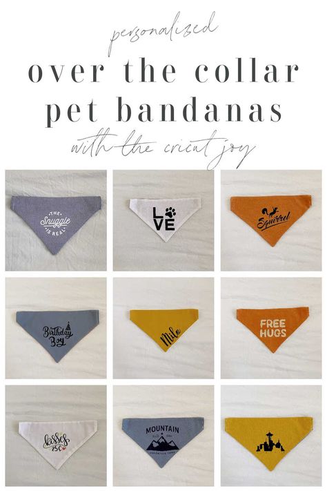 Cricut Puppy Projects, Cricket Dog Projects, Cricut Projects Pets, Cricut Projects For Dogs, Pet Cricut Projects, Cricut Dog Projects, Dog Bandana Diy, Cricut Animals, Easy Pets