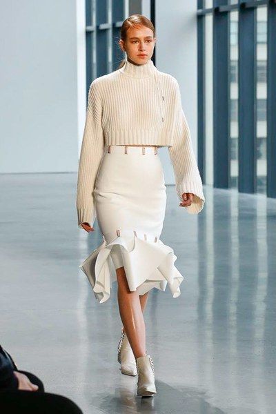 Winter Mode, Dion Lee, White Skirt, Casual Clothes, Fashion Week Street Style, Fashion 2018, Fall Fashion Trends, Skirt Design, Looks Style