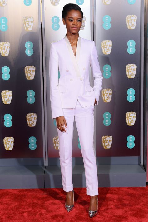 Bafta Red Carpet, Letitia Wright, Carpet Trends, Blue Gown, Irina Shayk, Film Awards, Red Carpet Dresses, Red Carpet Looks, Romantic Style