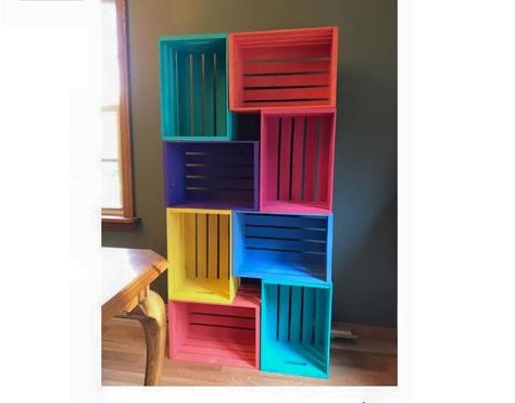 https://m.facebook.com/lularoezaedamizell/ Room Ideas Storage, Lularoe Room, Milk Crates, Display Storage, Diy Shelves, Pallet Furniture, Diy Storage, Home Organization, Room Ideas