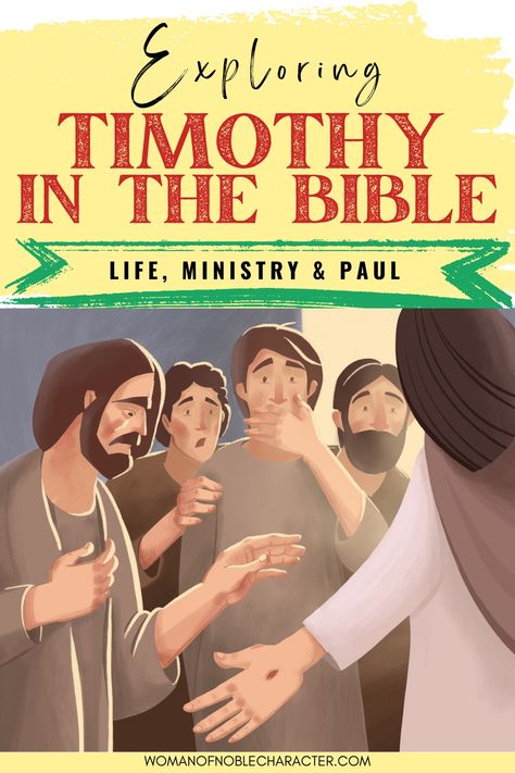 A look at the life, family, and ministry of Timothy in the Bible. We'll also examine his relationship with Paul and lessons we can learn from him. So who was Timothy in the Bible? Let's learn together! Timothy Bible, Sermon Illustrations, Childrens Sermons, Bible Resources, Bible Stories For Kids, 1 Timothy, Bible Illustrations, Bible Study Notes, Christian Parenting