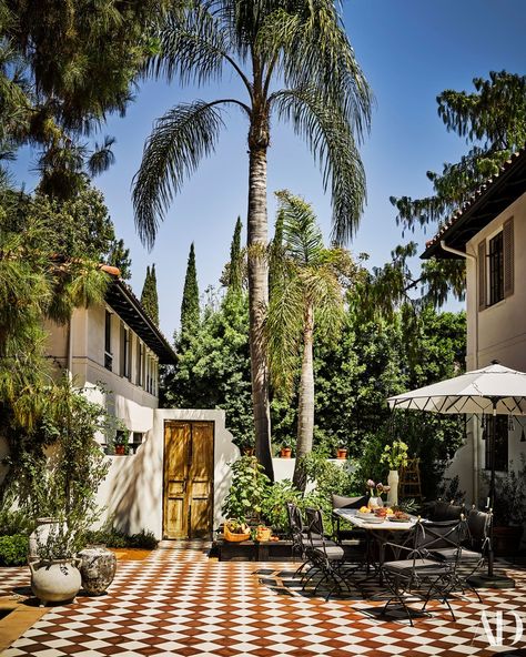 Jeremiah Brent, Desert Resort, Patio Tiles, Spanish Style Homes, Nate Berkus, Mediterranean Decor, Cement Tiles, Patio Interior, Spanish House