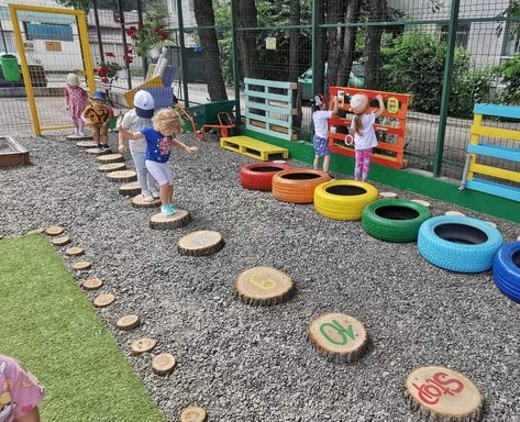 Daycare Playground, Outdoor Kindergarten, Diy Kids Playground, Outdoor Kids Play Area, Preschool Playground, Kids Backyard Playground, Outdoor Learning Spaces, Play Area Backyard, Backyard Kids Play Area