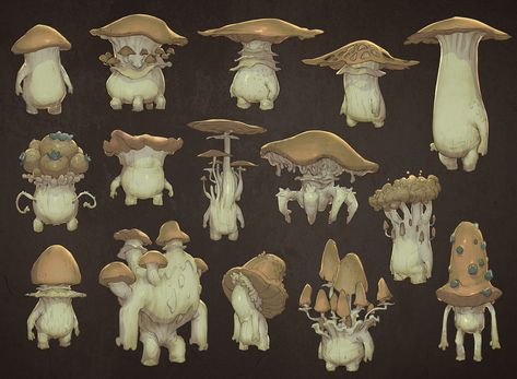 Mushroom Folk Dnd, Character Design Mushroom, Mushroom Character Design, How To Draw Mushrooms, Mushroom Folk, Mushroom Creature, Mushroom Man, Cartoon Mushroom, Mushroom Kingdom