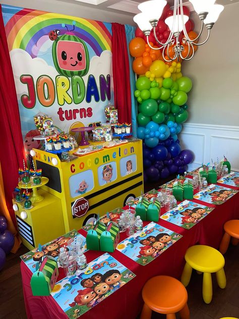 Cocomelon Party Table Set Up, Cocomelon Bday Theme, Coco Melon Birthday Party Ideas Diy, Cocomelon Boy Birthday Party, Coco Melon Birthday Party Boy, Cocomelon Birthday Theme Decoration, Cocomelon Party Ideas For Girl, Coco Melon Birthday Party Ideas, Cocomelon Party Ideas For Boy