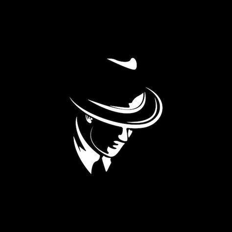 Man In Darkness, Detective Icon, Mafia Quotes, Dark Profile, Chad Image, Black Profile, Silhouette Of A Man, Dark Logo, Man Silhouette