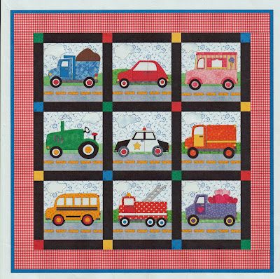 The Joy of Sewing...and Quilting, Too!: Cars and Trucks, Oh My...a Quilt for Kids Quilt For Boys, Baby Boy Quilt Patterns, Kid Quilts Patterns, Car Quilt, Boys Quilt Patterns, Bargello Quilt, Sewing Quilts, Light Quilt, Applique Quilt Patterns