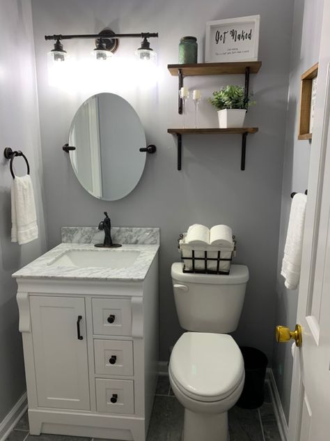 [SponsoredPost] 34 Half Bathroom Decor Ideas To Save This Season #halfbathroomdecor Small Half Bathrooms, Small Half Bathroom, Small Half Bath, Half Bathroom Remodel, Half Bath Remodel, Half Bathroom Decor, Powder Room Remodel, Powder Room Decor, Restroom Decor