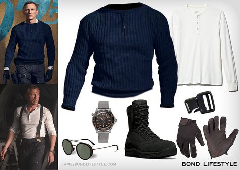 No Time To Die Commando Outfit | Bond Lifestyle James Bond Dresses, James Bond Outfits, Daniel Craig Style, James Bond Suit, Bond Outfits, Bond Suits, James Bond Style, No Time To Die, Minimalist Fashion Men