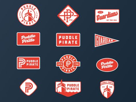 Puddle Patches by Chris Edington on Dribbble Logos Vintage, Vintage Logos, Inspiration Logo Design, Logos Ideas, Restaurant Logo, Retro Logos, Badge Logo, Badge Design, Retro Logo