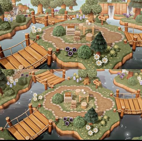 Grass Path, Acnh Cottagecore, Water Island, Forest Core, In The Beginning God, Island Theme, Animal Crossing Villagers, Stone Path, Island 2