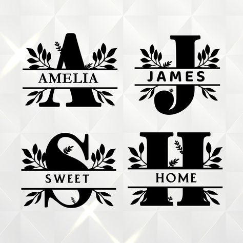 Free Monogram Fonts, Monogram Invitation, Wedding Letters, Free Monogram, Family Monogram, Alphabet Clipart, Monogram Pillows, Fancy Fonts, Personalised Wedding Invitations