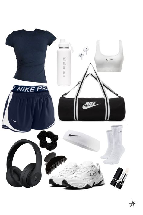 ౨ৎ sporty nike outfits ideas / inspo Handball, Sporty Nike Outfits, Pretty Athletic Outfits, Sporty Outfits Gym, Nike Fits Aesthetic, Nike Inspo Outfit, Athletic Girl Outfit, Sport Outfits Ideas, Volleyball Outfits Ideas