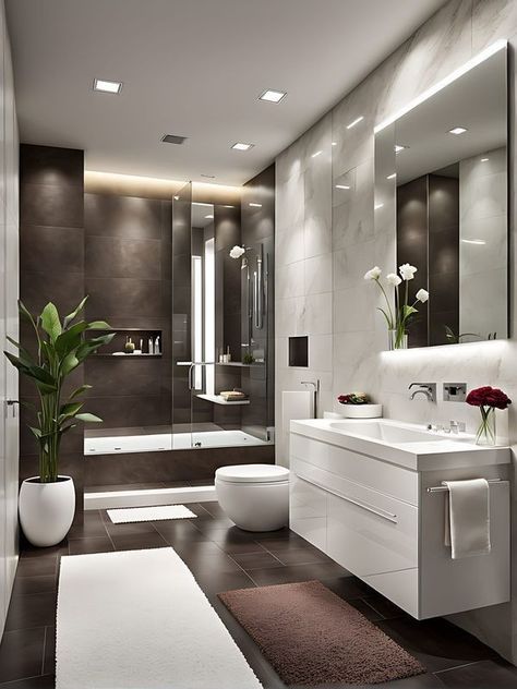 Bathroom Interior Design Modern, Dream Master, Bathroom Decor Luxury, Building House Plans Designs, Washroom Design, Aesthetic Bathroom, Bathroom Design Decor, Bathroom Inspiration Decor, House Design Kitchen