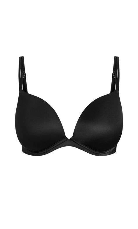 Experience confident allure with the City Chic Black Underwired Plunge Bra. This bra seamlessly merges support and sensuality, featuring an elegant black hue and a flattering plunge neckline. The underwired design offers uplift and shape, making it a versatile choice for various outfits. Elevate your lingerie collection with this black underwired plunge bra that effortlessly combines comfort and captivating style. Plunge Bra Outfit, Bra Outfit, Cropped Linen Trousers, Wonder Bra, Linen Bottoms, Outfit Plan, Trending Sandals, Leggings Sale, Plunge Bra