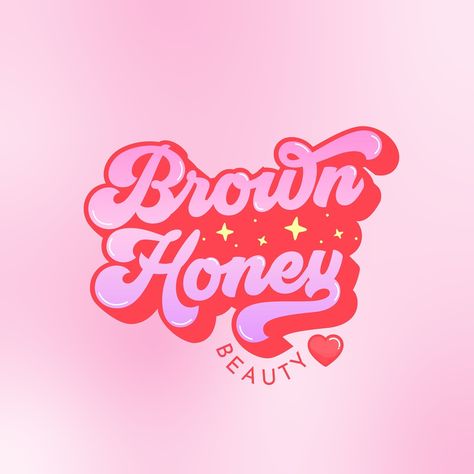 The cutest girly package designed for @brownhoneybeauty 🫶🏼✨💕 Totally in love with how everything turned out and that beautiful gradient against the red is just 🤌🏼 Want to work together? Slide into my DMs 👀💌 #graphicdesign #adobeillustrator #graphicdesignuk #graphicdesigner #branddesign #logodesign #logo #funkylogo #funlogo #trendylogo #trendydesign #funkydesign #logodesignclub Girly Graphic Design, Ems Logo, Girly Logo, Honey Beauty, Beautiful Gradient, Trendy Logos, Funky Design, Shirt Print Design, Cool Logo