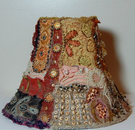 Boho Style Lamps, Origami Lamps, Make A Lampshade, Fabric Lamp Shade, Boho Lamp, Beaded Lampshade, Shabby Chic Lamp Shades, Make A Lamp, Chic Lamp