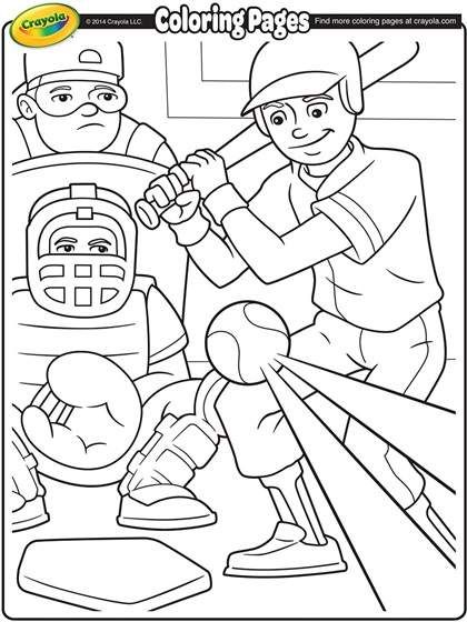 Baseball Coloring Page Baseball Coloring Pages, Crayola Coloring Pages, Printable Baseball, Sports Coloring Pages, Baseball Crafts, Boy Coloring, Baseball Print, Bunny Print, Coloring Book Pages