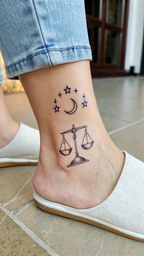 Add a touch of celestial beauty to your body with these gorgeous Libra tattoo ideas! Representing harmony and balance, these designs are perfect for anyone. #CelestialTattoo #LibraSymbol #BeautyTattoo #TattooGoals #ZodiacTattoo Libra Tattoo Ideas, Libra Symbol, Celestial Tattoo, Libra Tattoo, Zodiac Tattoo, Beauty Tattoos, Tattoo Ideas, Tattoos, Beauty