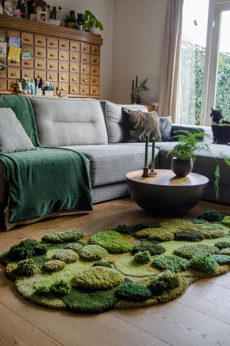 Moss Rug, Kitchen Area Rugs, Unique Area Rugs, An Aesthetic, Drawing Room, Design Help, Tufted Rug, Dream Room, Kitchen Room