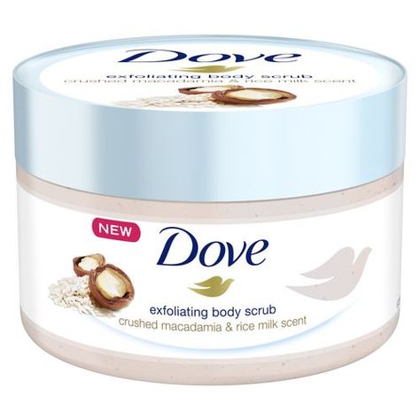 Dove Body Polish, Exfoliating Body Scrub, Skin Care Wrinkles, Rice Milk, Body Polish, Exfoliating Scrub, Body Scrubs, Shower Routine, Body Exfoliator