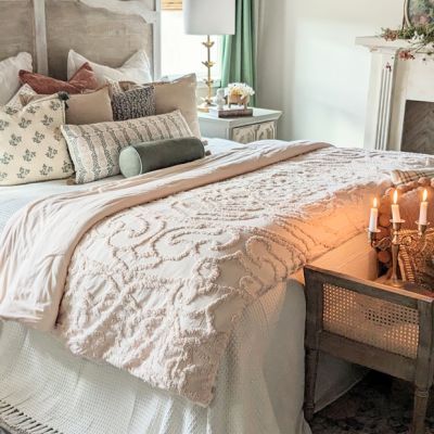 Rustic French Country Bedroom Bedding & Blankets, Striped Table Runner, Food Covers, Antique Farmhouse, Extra Seating, Sale Event, Home Decor Tips, Decorating Tips, French Country