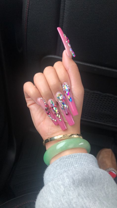 Saweetie Nails Long, Saweetie Nails, Mango Nails, Drag Nails, Xxl Nails, Brown Acrylic Nails, Luminous Nails, Icy Girl, Long Acrylic Nail Designs