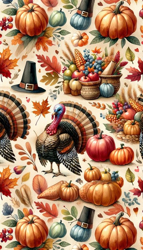 Celebrate the spirit of gratitude with our charming Thanksgiving wallpaper, showing watercolor patterns of a turkey, pilgrim hat, autumn leaves, bountiful harvest, and plump pumpkins. Explore our happy Thanksgiving wallpapers, each radiating a warm and aesthetic charm. Whether you're looking for cute Thanksgiving wallpaper or a cozy Thanksgiving wallpaper for iPhone, we've got you covered. Follow us for more inspiration, and don't forget to check out our digital products in the bio link. 🍂🧡📲 Cute Thanksgiving Wallpaper, Thanksgiving Wallpaper Iphone November, Thanksgiving Turkey Images, Thanksgiving Facebook Covers, Thanksgiving Iphone Wallpaper, Thanksgiving Watercolor, Thanksgiving Wallpapers, Happy Thanksgiving Wallpaper, Happy Easter Pictures