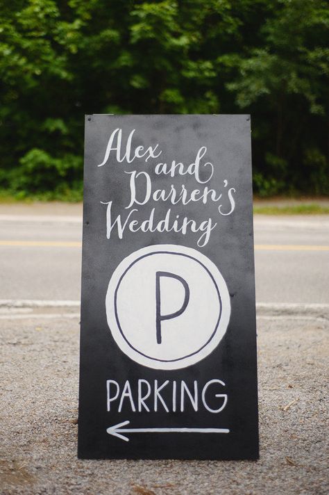 Parking. Photography by sarawilde.com, Wedding Decor & Styling by laskadesign.com Park Signage, Church Wedding Decorations, Wedding Signs Diy, Parking Sign, Tent Reception, Chalkboard Wedding, Parking Signs, Cute Wedding Ideas, Church Decor