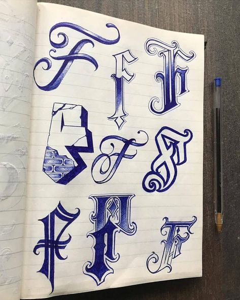 Kings of Lettering on Instagram: “🔥 @lupus_alpha_one LETTER SHEET ‘F’ (Swipe left for inverted version) Which one is your favourite?…” Chicano Script, Tattooed Couples, Handstyle Graffiti, Tattoo Lettering Alphabet, Guerriero Samurai, Alphabet Handwriting, Tattoo Fonts Alphabet, Graffiti Tags, Lettering Styles Alphabet