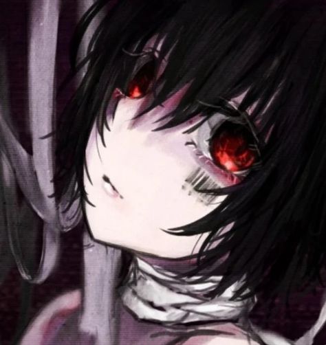 I Don't know who made this or if rebzyyx did but it's cool LMAOOO 💥 Black Hair And Red Eyes, Another Misaki, Juuzou Tokyo Ghoul, Emo Pfp, Emo Art, Gothic Anime, Red Eyes, Art Anime, Dark Anime