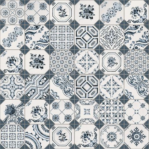 Ceramic patchwork tile texture seamless 21253 Interior Wallpaper Texture Seamless, Ceramic Floor Tiles Texture, Kitchen Wall Tiles Texture, Kitchen Tile Texture, Folk Interior, Tile Texture Seamless, Ceramics Texture, Wallpaper Texture Seamless, Wall Panel Texture