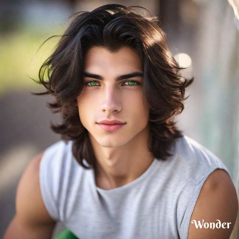 Boys Haircuts Long, Worst Haircuts, Black Hair Green Eyes, Haircuts Long, The Haircut, Wavy Hair Men, Men's Long Hairstyles, Long To Short Hair, Boys Long Hairstyles