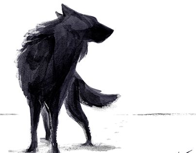 Wolf Sitting, Sleeping Wolf, Horrible Tattoos, Red Riding Hood Art, Master Tattoo, Wolf Running, Wolf Silhouette, Profile Drawing, Wolf Illustration