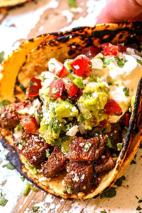 BEST EVER Carne Asada Recipe - Carlsbad Cravings Asada Recipes, Peper Steak, Koreansk Mad, Alcoholic Popsicles, Street Taco Recipe, Carne Asada Recipes, Street Taco, Hispanic Recipes, Asada Tacos