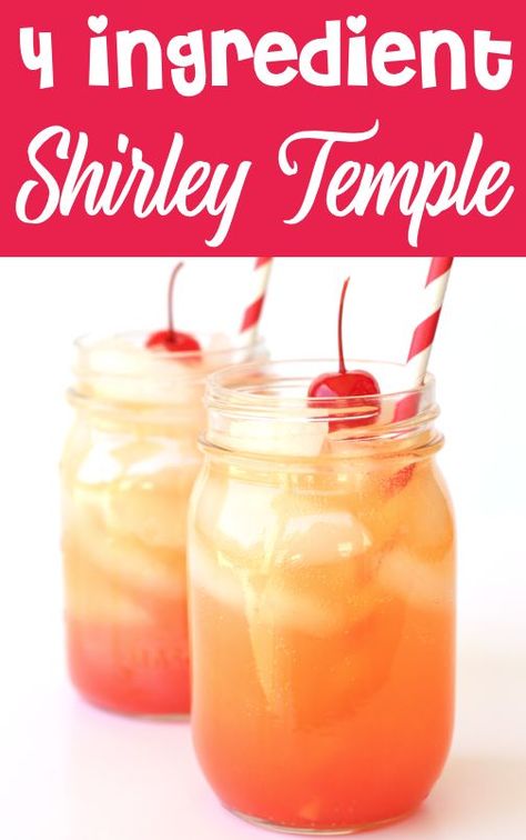 Shirley Temple Drink for Kids Essen, Shirley Temple Drink For Kids, Fun Kids Drinks, Shirley Temple Recipe, Kid Drinks Recipes, Shirley Temple Drink, Easy Drinks To Make, Fun Drink Recipe, Kid Friendly Drinks