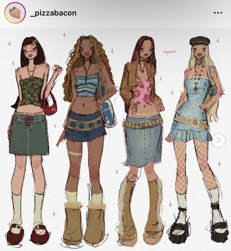 Y2k Fashion Illustration, Stylish Art, Unrealistic Expectations, Pretty Drawings, Fashion Design Drawings, Drawing Clothes, Cute Art Styles, Book Art Drawings, Art Tutorials Drawing