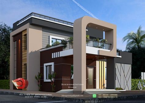 Single Floor House Design Modern, House Single Floor, Landscape Terrace, Modern Exterior House, Modern Exterior Design, Front Building Design, Single Floor House Design, Small House Elevation, Small House Front Design