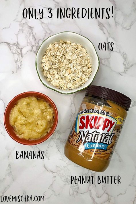 Easy, Healthy Peanut Butter Banana Dog Treats (Only 3 Ingredients!) - Love Mischka Grain Free Dog Treat Recipes Easy, How To Package Dog Treats For Sale, Cold Dog Treats, Dash Dog Treat Maker Recipes, Banana Oatmeal Dog Treats, Easy Dog Treats 2 Ingredients, Long Lasting Dog Treats Homemade, Home Made Dog Treats Recipe, Oatmeal Dog Treats