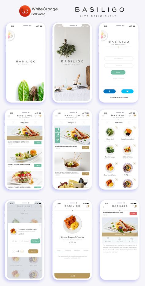 Basiligo Food Delivery App on Behance Design, Home Improvement, Food Delivery App, Delivery App, Design Web, Food Delivery, App Design, Website Design, Food And Drink