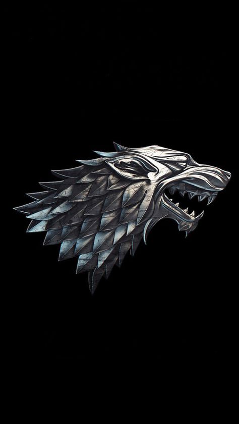 House Stark #gameofthrones #got #housestark #stark #iphonewallpaper #direwolf #wolf House Stark Logo, House Stark Sigil, Stark Sigil, Game Of Thrones Winter, Game Of Thrones Facts, Game Of Thrones Poster, Ipad Air Wallpaper, Georgie Henley, A Game Of Thrones