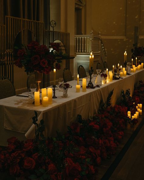 A Grand Ballroom Wedding with Opulent Red Roses and Golden Accents✨ Joey and Esther’s wedding at Montgomery Hall was a grand and opulent affair, inspired by the timeless elegance of ballet. The ballroom was transformed into a romantic dreamscape filled with red roses and golden accents. @curatedst documented every moment, from Esther’s stunning lace gown to the vibrant cultural festivities, making it a day to remember. Click the link in the bio to read the full story! Photographer: @curate... Red Ballroom Aesthetic, Cinderella Ballroom, Ballroom Aesthetic, Maroon Wedding, Grand Ballroom, Wedding Hall, Ballroom Wedding, A Day To Remember, Romeo And Juliet