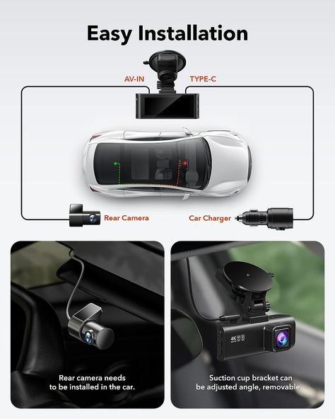 DASH CAM WITH GPS- This dash cam has a built-in GPS and records the driving route, real-time speed, location, etc. You can track on google maps via WiFi using the App or with our Windows and Mac GPSPlayer, which will provide further additional evidence if an accident occurs. RELIABLE FEATURES FOR ACCIDENT RECORDING- Even when the SD card is full the dash cam will continue recording with its Loop Recording feature. As soon as the G sensor detects a sudden collision,it locks & saves the collision. Vehicle Number Plate, Dashboard Camera, Optical Lens, Gps Tracking, Car Camera, Dash Cam, Car Gadgets, Dash Camera, Car Battery