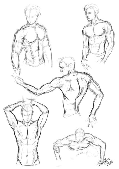 Sketch (male's body) by Kennienoname Male Body Drawing, Human Body Drawing, Human Body Art, Body Sketches, Body Drawing Tutorial, Anatomy Sketches, Body Reference Drawing, Body Anatomy, Anatomy Drawing