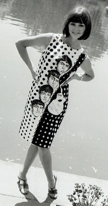 Beatlemania Dress 1960's 1960s Fashion Mens, Beatles Dress, Colleen Corby, With The Beatles, 1960’s Fashion, 1960 Dress, 1960 Fashion, Fashion 1960s, Swinging Sixties