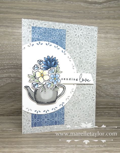 Stampin Up Country Lace, Su Country Woods Dsp, Country Lace Stampin Up Cards, Su Country Flowers Cards, Stampin Up Country Woods, Stampin Up Flower Cards, Su Country Flowers, Su Country Birdhouse, Country Woods Stampin Up Cards