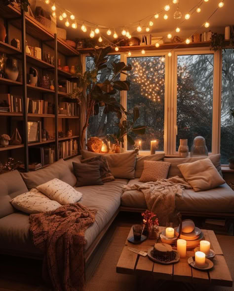 Cozy Room Decor, Apartment Decor Inspiration, Living Room Style, Cozy Room, Living Room Inspo, Dream Rooms, Home Library, Casas De Ensueño, Dream House Decor