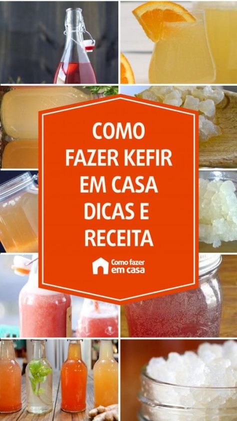 Kefir em casa: Saiba como fazer | Como fazer em casa Probiótico natural Cheese, Kefir, Kombucha, Popcorn Maker, Condiments