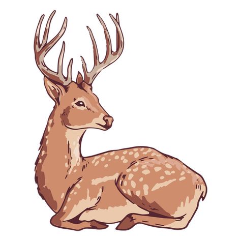 Sat animal deer illustration  PNG Design Deer Vector Illustration, Deer Vector, Deer Graphic, Deer Drawing, Deer Illustration, Graphic Wall, Design Layouts, Deer Design, Graphic Design Layouts